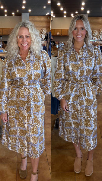 FRNCH Bengal Print Dress