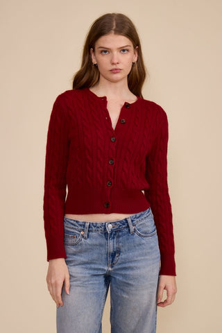 Lucy Paris Delia Cable Knit Cardigan
