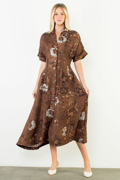 THML Button Front Maxi Dress