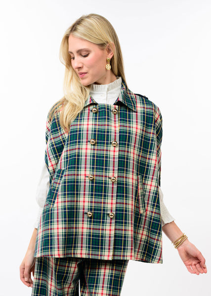 Ivy Jane Plaid Double Breasted Cape