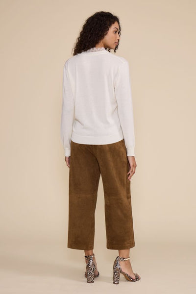 Lucy Paris Jessie Cropped Faux Suede Pant