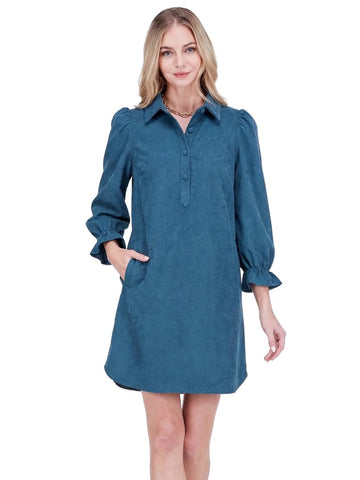 Joy Joy Placket Collar Dress