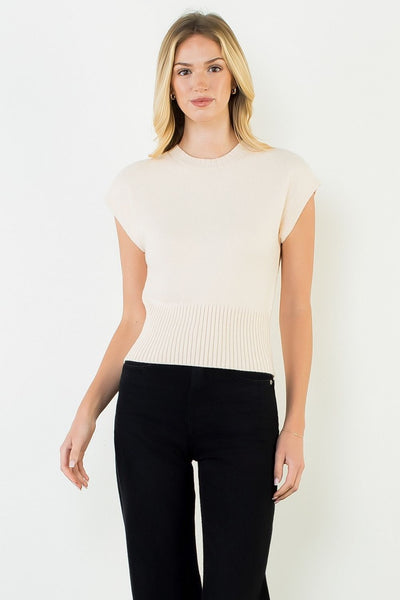 THML Sleeveless Sweater Top [cream]