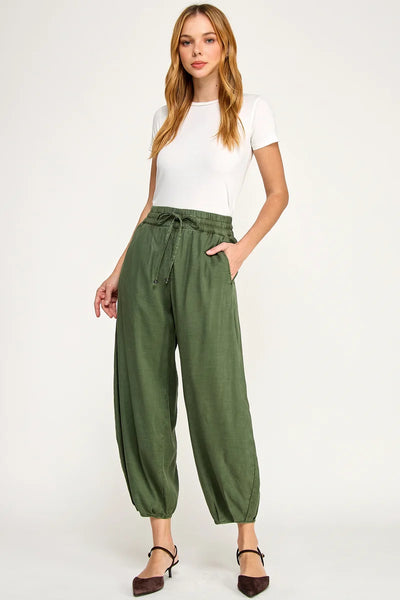 Level 99 Ellie Pull On Balloon Pant [avocado]