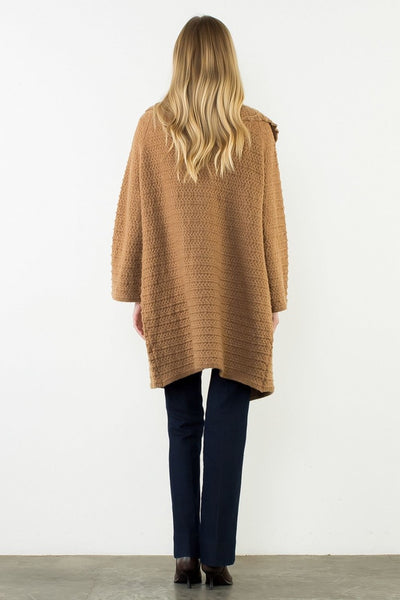 THML Oversized Knitted Collared Sweater Jacket