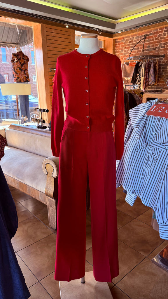 Lucy Paris Diana Wide Leg Pant [red]