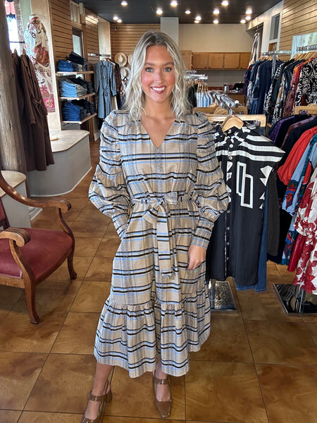 Ciebon Stripe Print Maxi Dress