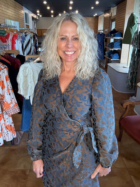 FRNCH Salem Marron Glacé Dress