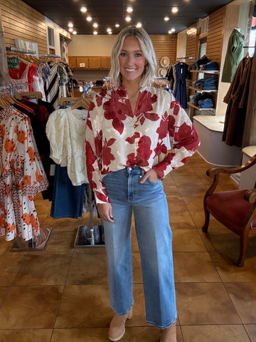 Joy Joy Front Split Button Top