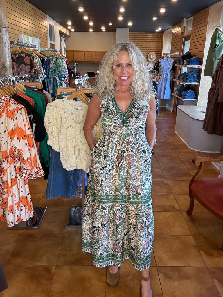 Joy Joy Ruffle Maxi With Border