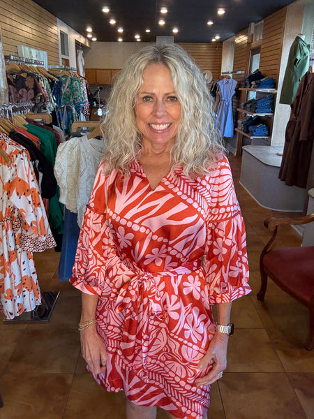 Joy Joy Puff Sleeve Collar Dress