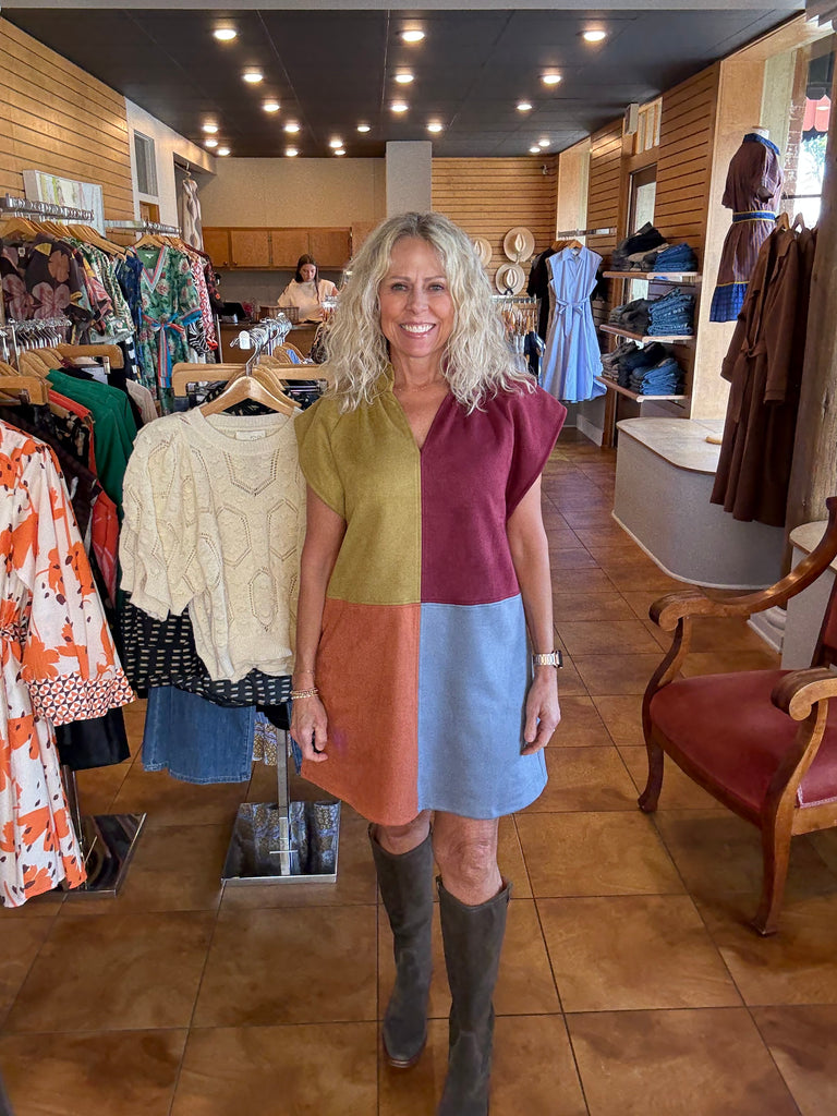 THML Short Sleeve Colorblocked Dress