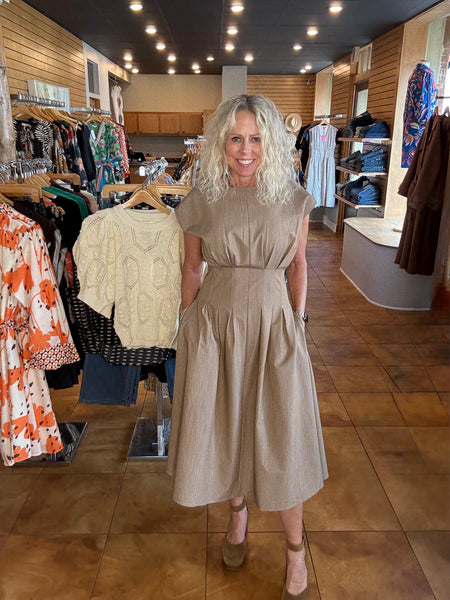 THML Cap Sleeve Maxi Dress