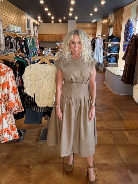 THML Cap Sleeve Maxi Dress