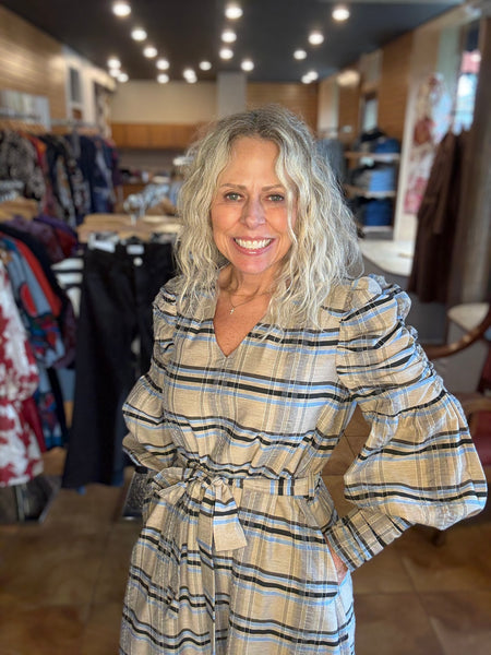 Ciebon Stripe Print Maxi Dress