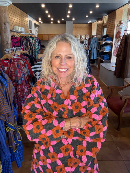 Ivy Jane Puff Pattern Faux Fur Coat