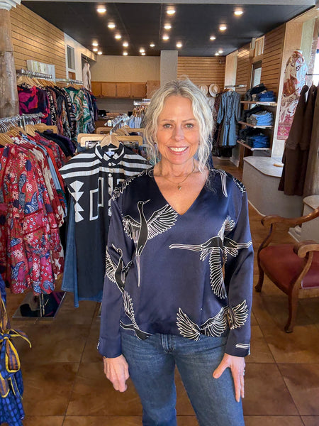 Ciebon Bird Print Blouse
