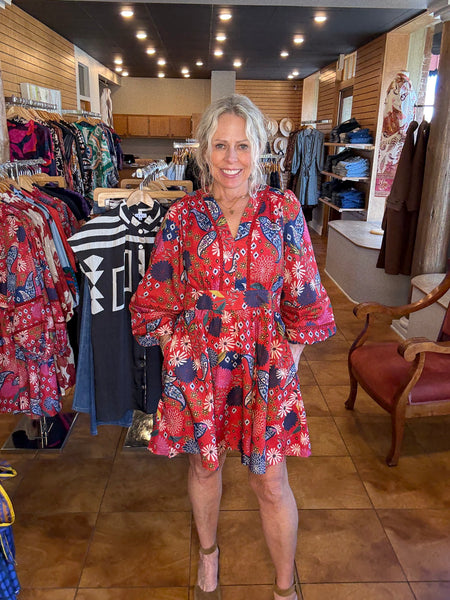 Joy Joy Firework Trimmed Dress