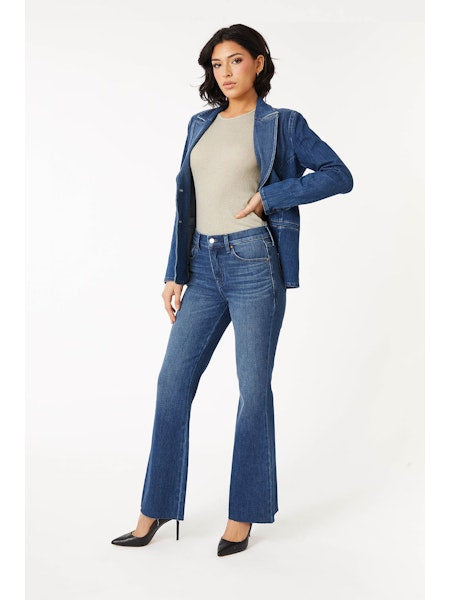 Level 99 Claudia Flare Mid Rise Brit Blue