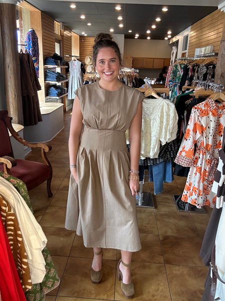 THML Cap Sleeve Maxi Dress