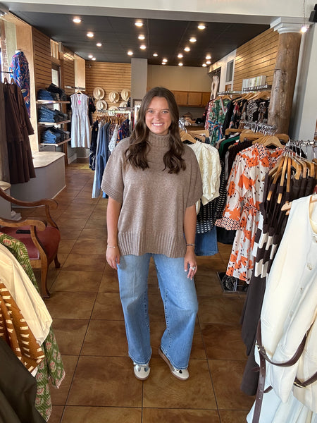 PINCH Turtleneck Short Sleeve Sweater