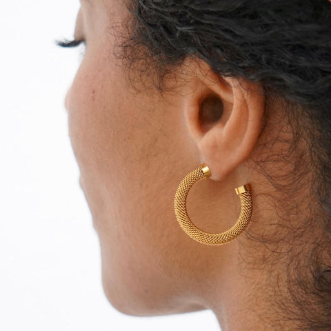 Ellie Vail Wynn Mesh Hoop Earring