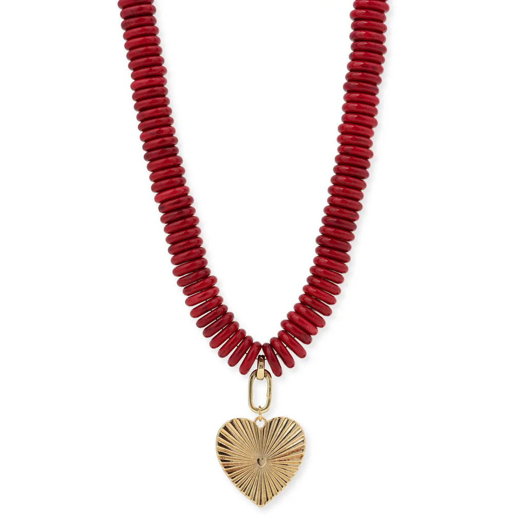 Bracha Grand Love Beaded Necklace [red]