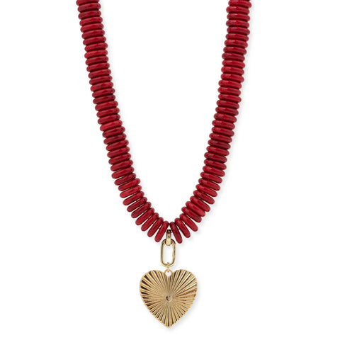 Bracha Grand Love Beaded Necklace [red]