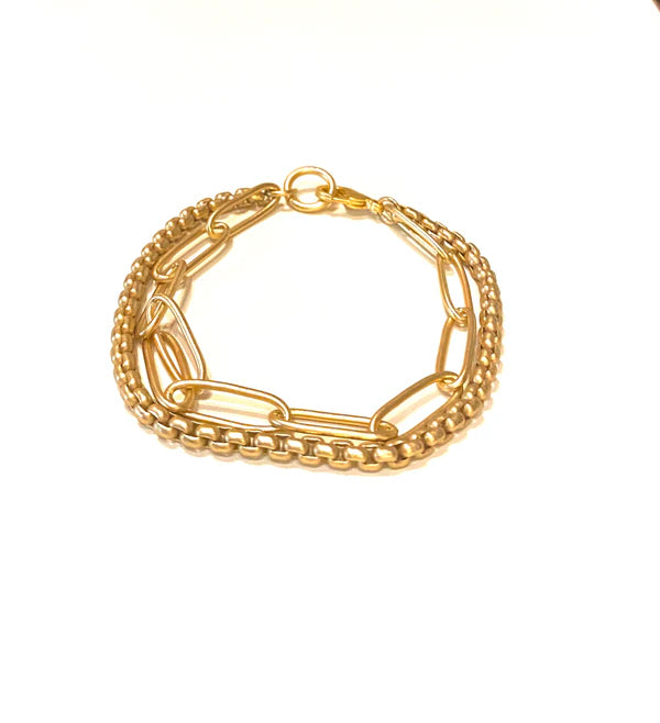 LJ Sonder Gen Mixed Chain Bracelet [gold]