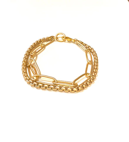 LJ Sonder Gen Mixed Chain Bracelet [gold]