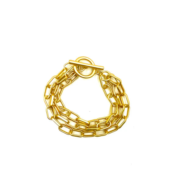LJ Sonder Tripp Triple Toggle Bracelet [gold]