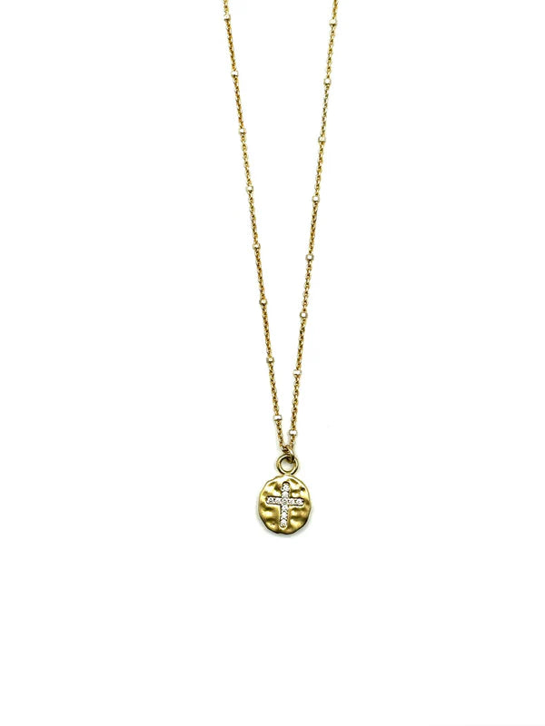 LJ Sonder Spirit Cross Necklace [gold]