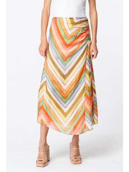 Ciebon Chevron Multi Skirt