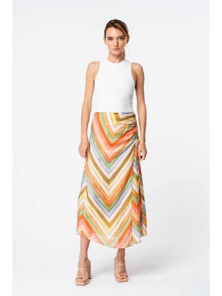 Ciebon Chevron Multi Skirt