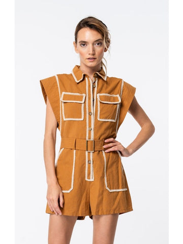 Ciebon Crochet Trim Detailed Romper