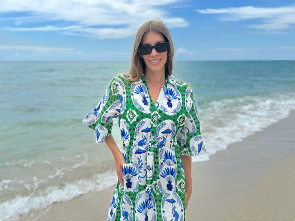 Isla Payal Cape Midi Dress [green monkey]