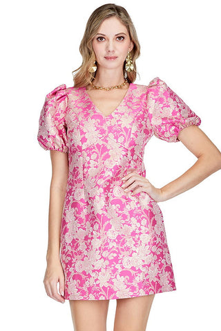 Jade Brocade Dress