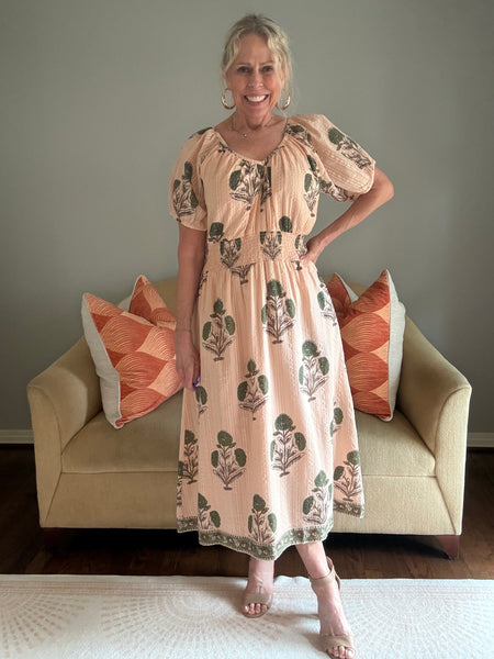 Uncle Frank Seersucker Midi Dress