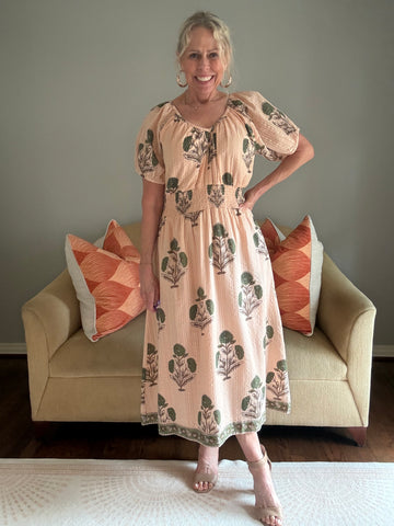 Uncle Frank Seersucker Midi Dress