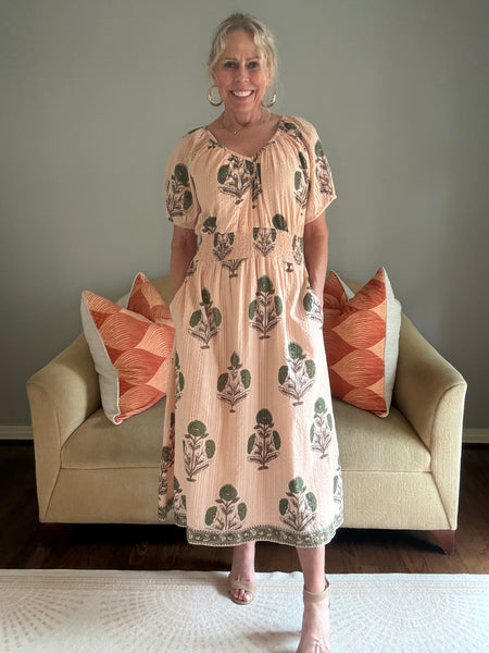 Uncle Frank Seersucker Midi Dress