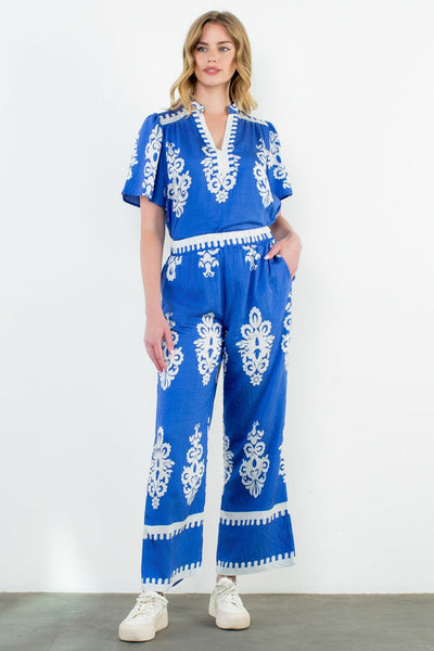 THML Wide Leg Print Pant
