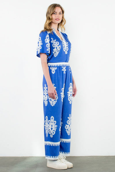 THML Short Sleeve Print Top