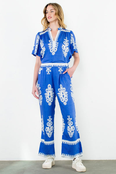 THML Short Sleeve Print Top