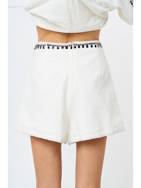 Ciebon Metal Embroidered Shorts