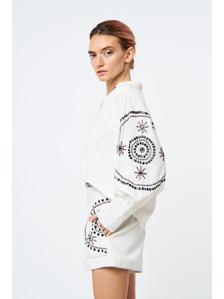Ciebon Metal Embroidered Shorts