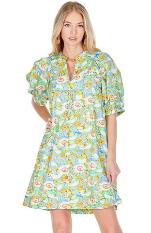 Joy Joy Front Yoke Trim Dress