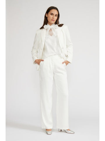 Lucy Paris Tara Cupro Blazer [white]