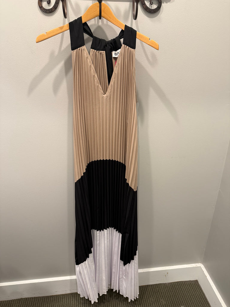 BYU Color-Blocked Pleated Maxi
