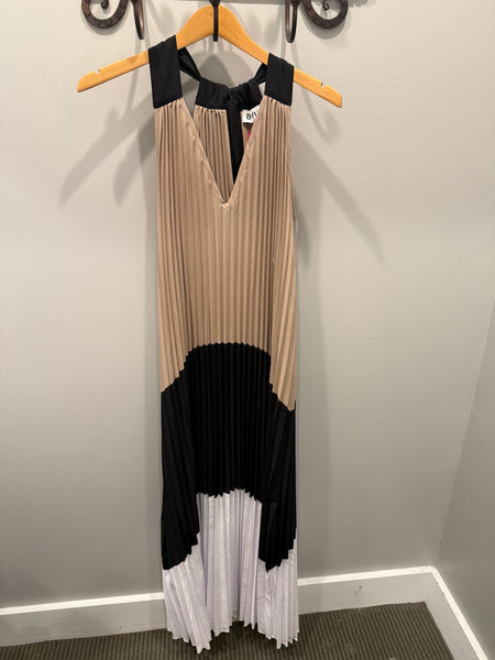 BYU Color-Blocked Pleated Maxi