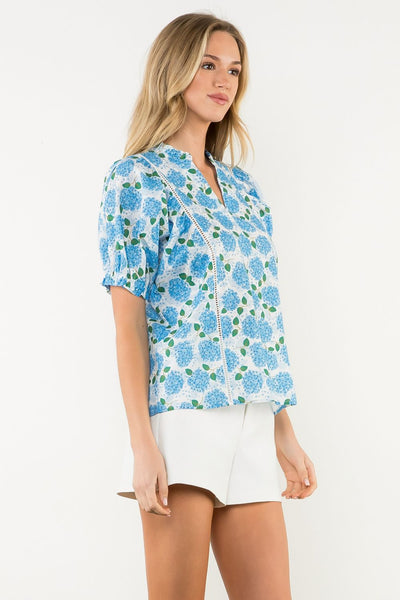 THML Puff Sleeve Flower Print top